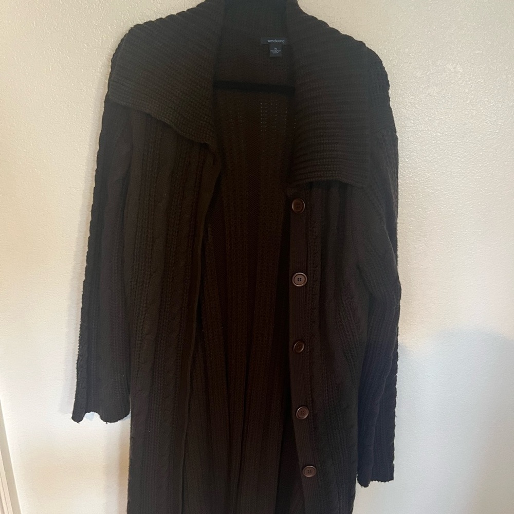 Westbound Chocolate Knit Cardigan